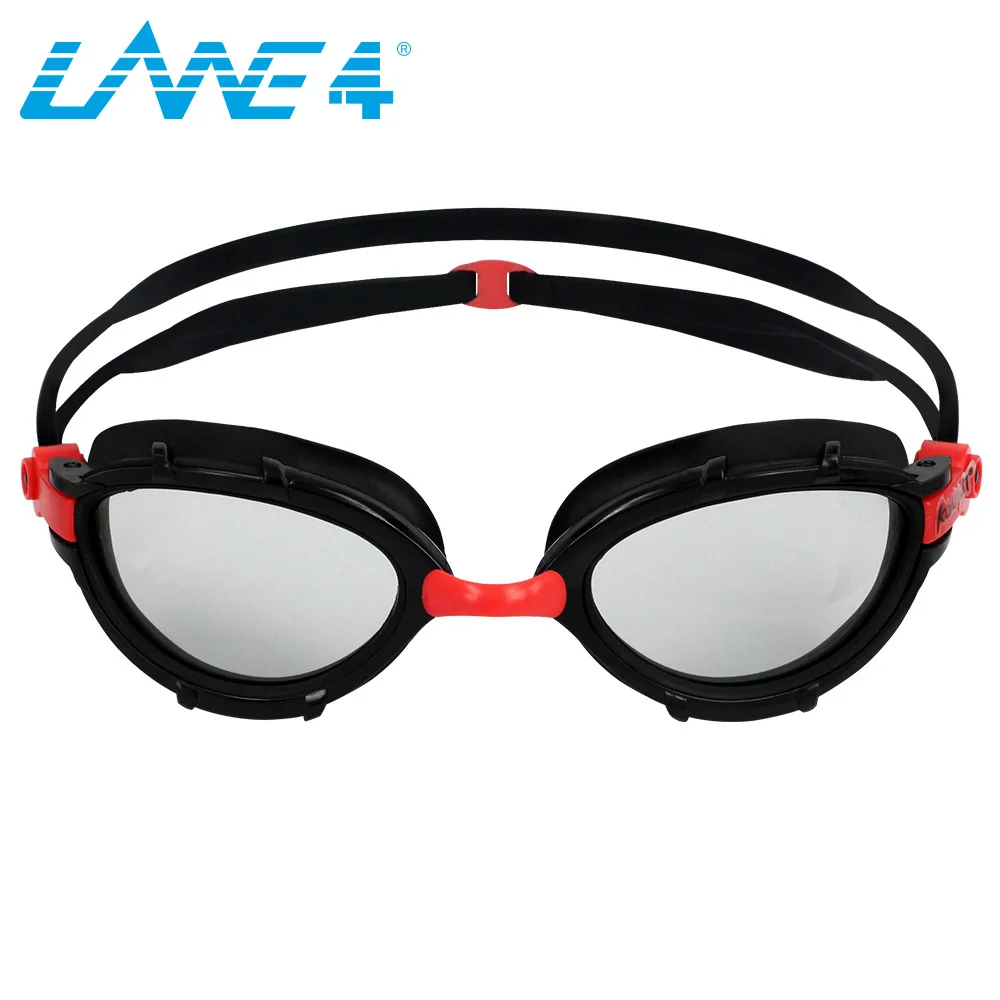 

LANE4 Swimming Goggles glasses Triathlon Photochromic Curved Lenses Anti-fog UV Protection for Adults Women Men#91235 Eyewear