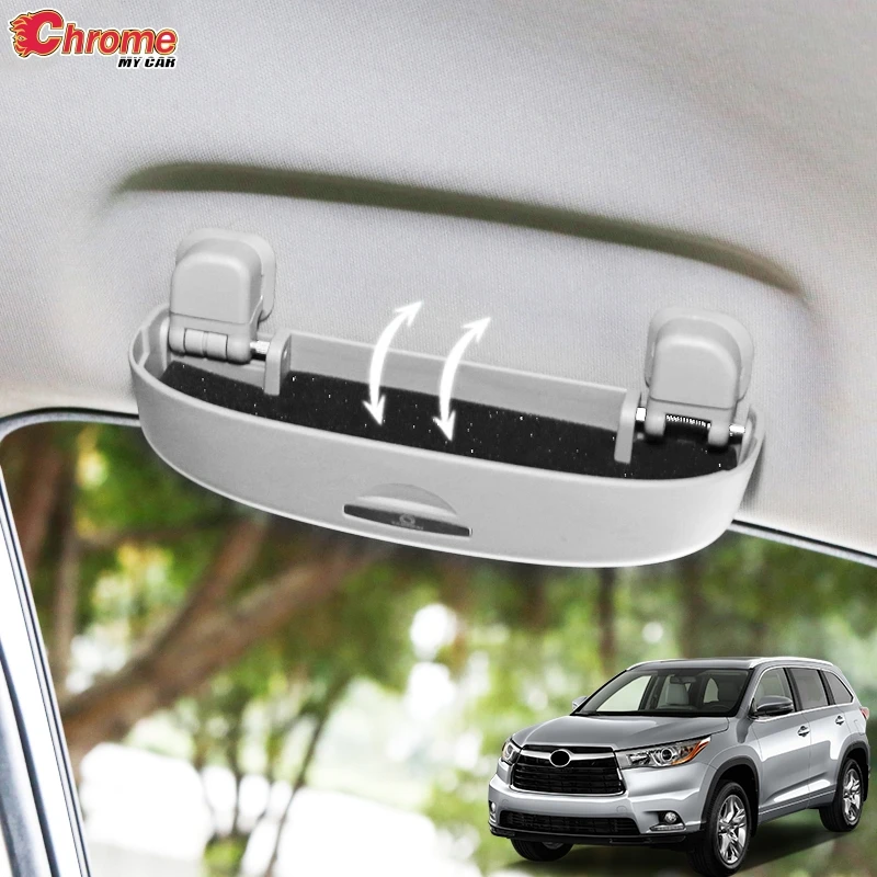 

For Toyota Highlander Kluger 2014 2015 2016 2017 2018 Sunglasses Holder Glasses Case Cage Storage Box Container Car Accessories