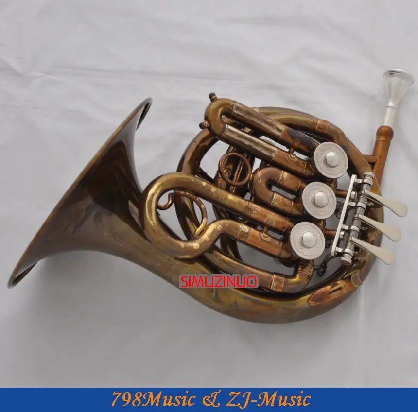 New Antique Mini French Horn Bb Pocket Horn With Case - Trumpet - AliExpress
