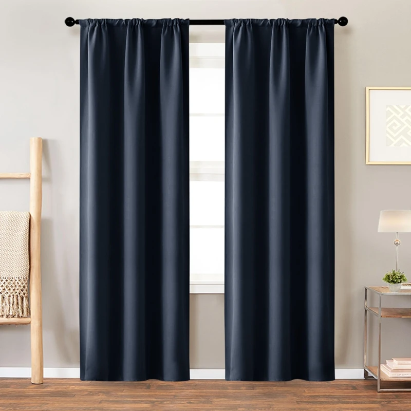 

High Shading Blackout Curtains For Bedroom Modern Thermal Insulating Solid Finished Curtains Living Room Window Treatment Drapes