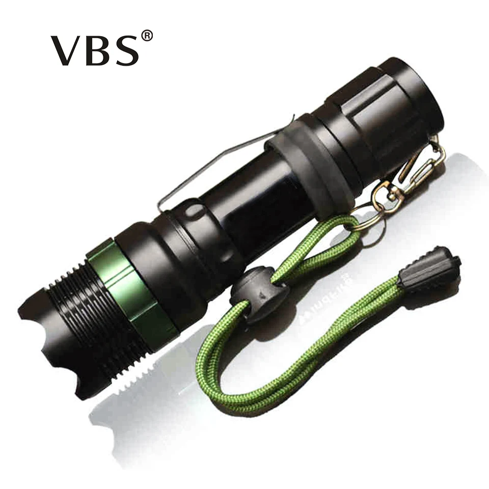 

CREE Q5 / XM-L T6 1000lm / 2000Lumens LED Torch Zoomable Cree LED Flashlight Torch light For 3xAAA or 1x18650 Free shipping