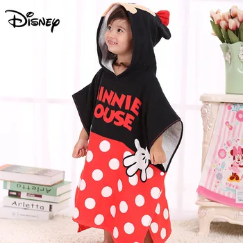 

Disney children's hooded bath towel cotton cloak baby cotton bathrobe cartoon comfortable 60*120CM bath towel
