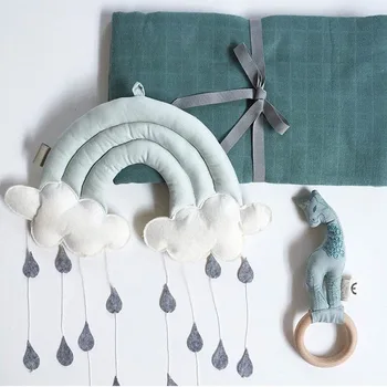 

youe shone 3D Cloud Raindrop Wall Decor Baby Bed Tent Hanging Toy Room Home Decoration Ornament Photo Props Creative