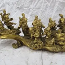 Разработать китайские Классические латунь Восемь феи бессмертных Статуэтка скульптура