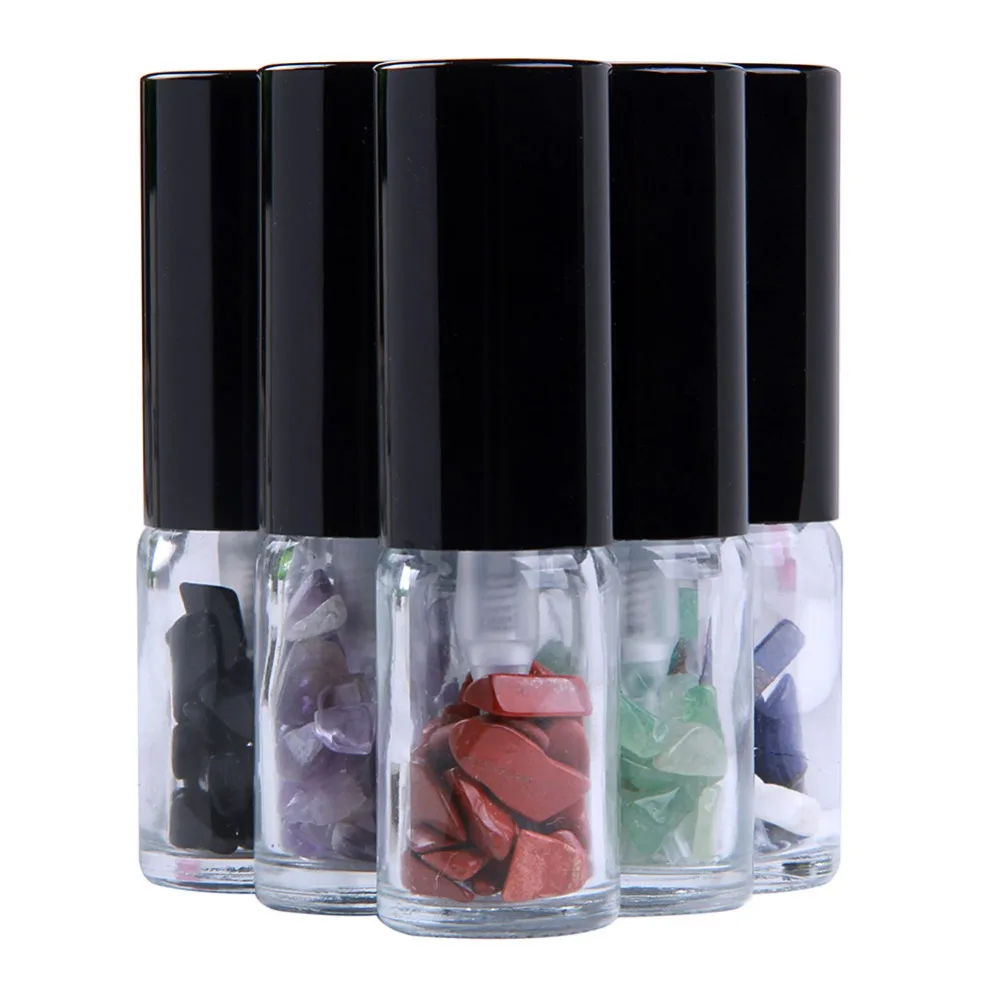 Ceny Yaye naturalny kamień żetony 10 ml podróży przenośny wielokrotnego napełniania rozpylacz perfum przezroczyste szkło butelki z rozpylaczem przypadku 6 sztuk