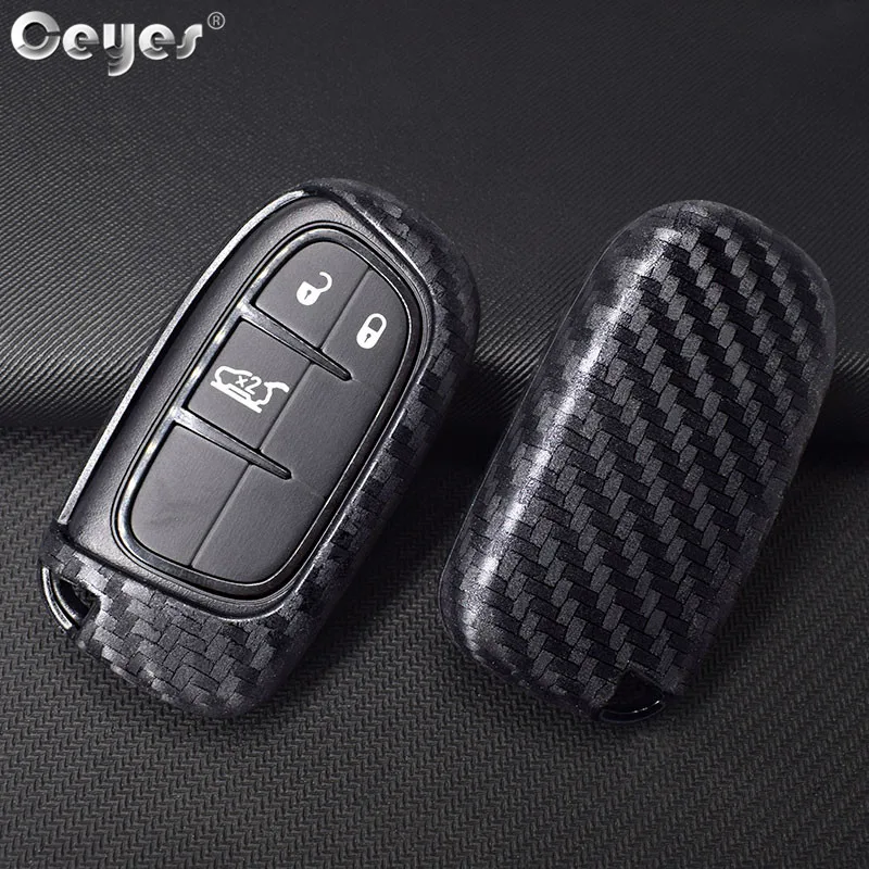 Car carbon fiber key cover for JEEP (1)