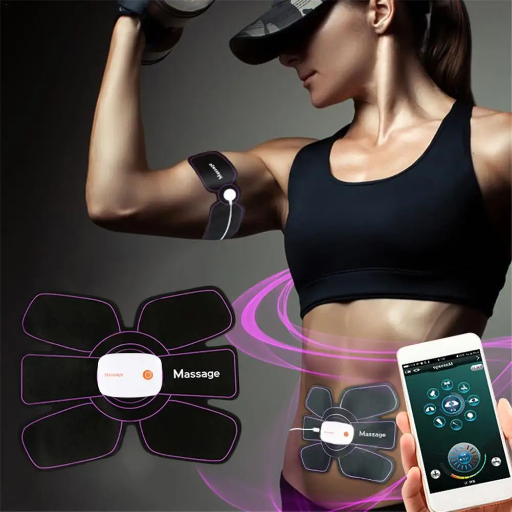 EMS Mobile Phone APP Smart Abdominal Fitting Device Domestic Abdomen Fitness Muscle Fitness Equipment Weight Loss Domestic Abdom