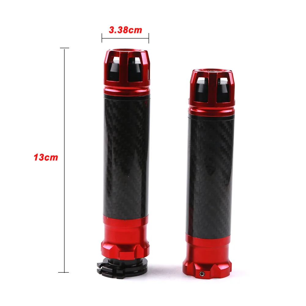 For Kawasaki ER6N Ninja 650 Z650 Xmax300 Tmax530 500 Universal Motorcycle Moto 22MM Carbon Fiber Handlebar Rubber Gel Hand Grips (10)