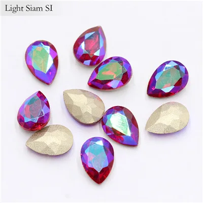 50Pcs/Lot 3D Nail Art Rhinestones Shining Color Nail Rhinestone Gem 3D Crystal For Nail Art Stone Gold Diamond Glass Manicure De 