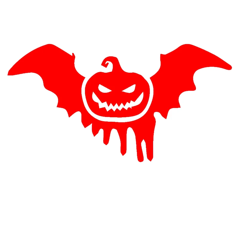 

Sinister evil Halloween pumpkin bat wings funny smile Lisa reflective vinyl car stickers