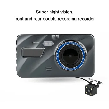 

4 Inch Dual Lens 1080P HD Car DVR Car Driving Recorder Rearview Video Dash Cam Recorder Camera Night Vision Loop Recording