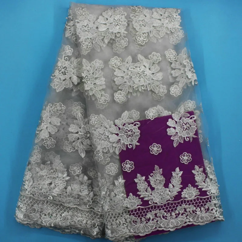 Beautiful small flowers pattern with stones and beads Net Lace SC23 Free shipping cheap price French Tulle Fabric | Дом и сад