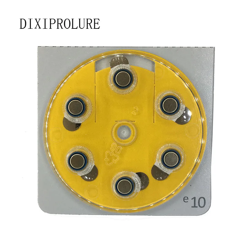 6 шт./партия(1 упаковка) Цинк air E10 A10 10 PR70 Кнопка батарея для слухового аппарата лучшее качество