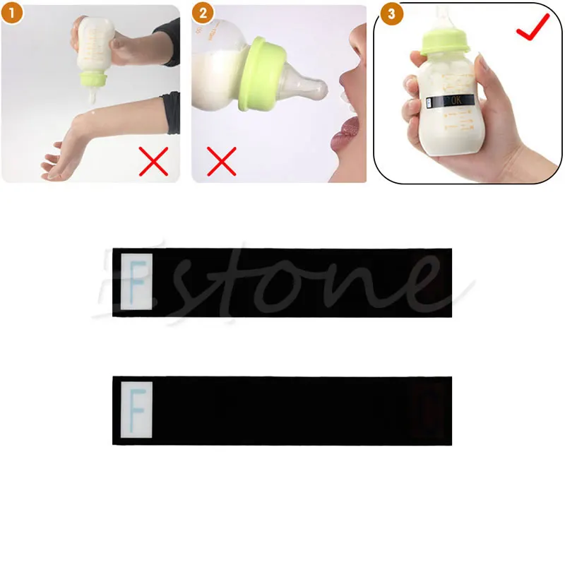 6 Pcs Safety Baby Milk Bottle Temperature Test Paper StripThermometer