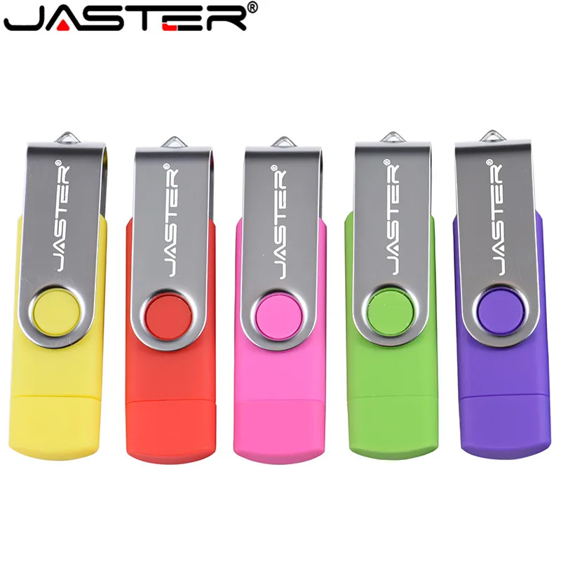 

JASTER USB 2.0 Smart Phone Android OTG USB Flash Drive Pen Drive For Android/PC Memory Stick 4GB 8GB 16GB 32GB 64GB 128GB