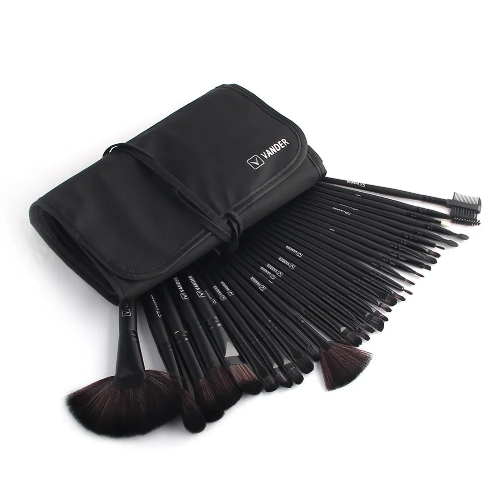 

1 Set/32 PCS Wood Makeup Brush Set Makeup Cosmetic Tools Beauty Brushes BU Professional Studio Synthetic Quality Brush