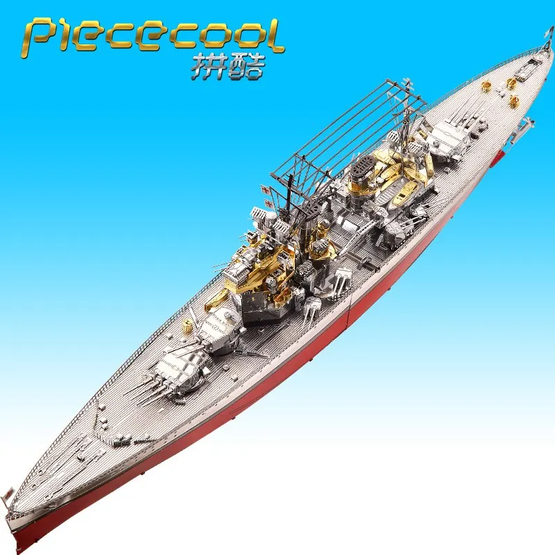 Piececool головоломка металлическая 3D модель игрушки HMS Принц из WALES P112-RSG головоломки наборы военный линкор Главная сила британского флота