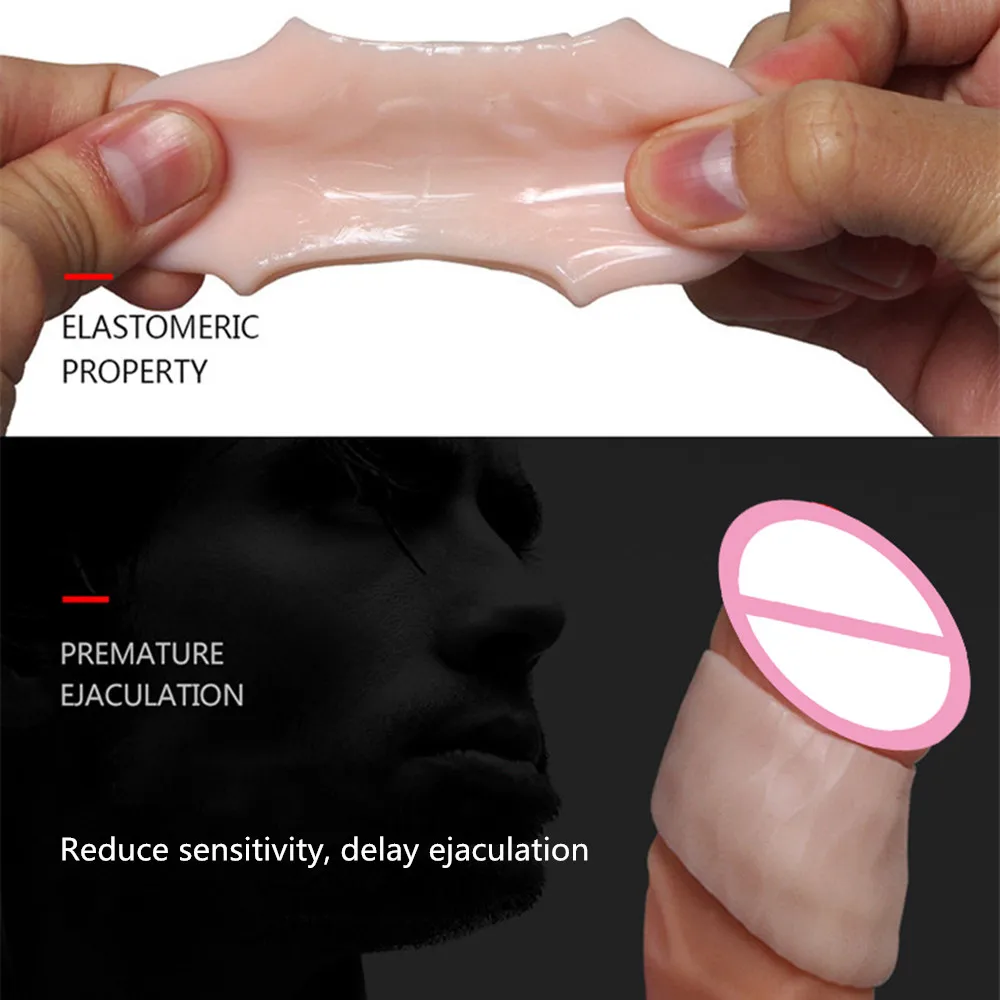Male Penis Ring TPE Foreskin Straightener Sleeve Cockring Delayed ejaculation Correction Exercise Heath Care Sex Toys for Men (6)