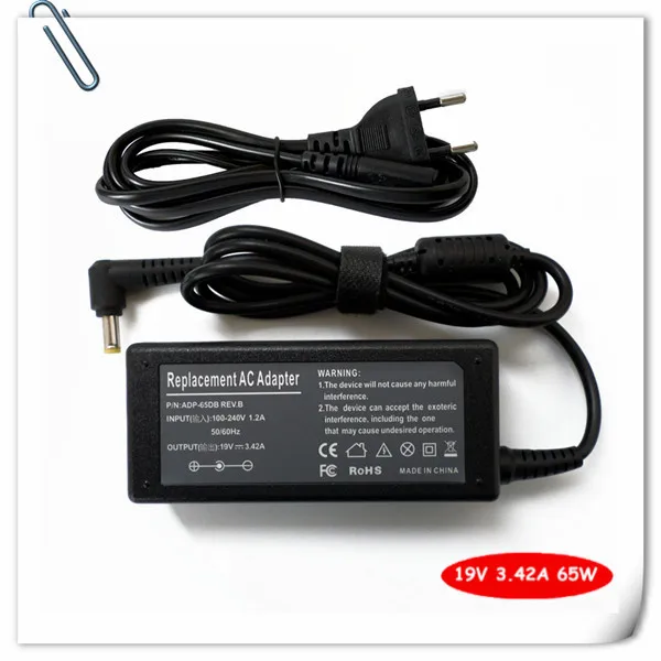 

65W Laptop Battery Charger for Acer Gateway LT2802u MS2273 NV5302u NV53A24u NV56 NV58 NV5814u AC Adapter Power Supply Cord