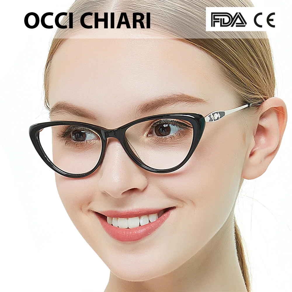 OCCI CHIARI Женская оправа для очков прозрачные оправы ацетатные очки близорукости
