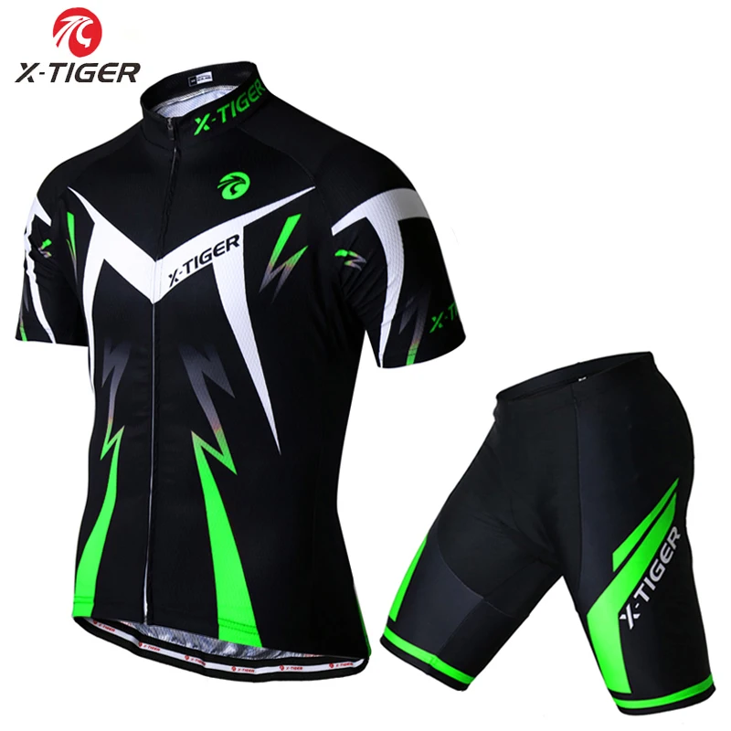 X-TIGER, комплект из Джерси для велоспорта, дорожный горный велосипед, комплект одежды для велоспорта, MTB велосипедный спортивный костюм, комплект одежды для велоспорта для мужчин - Цвет: Jersey and  Pants