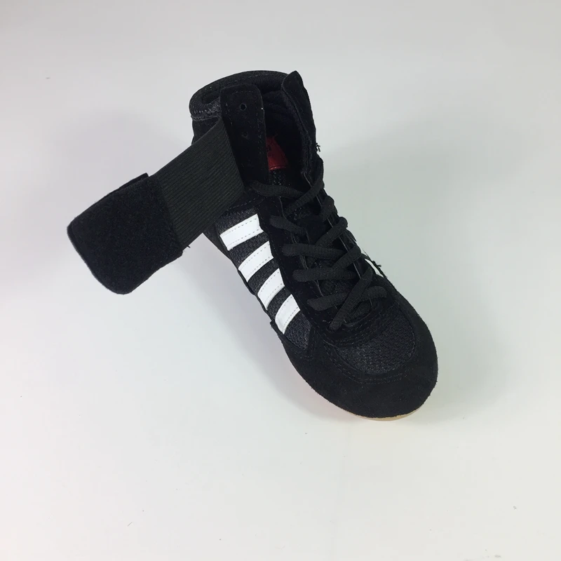 Boxing shoes High waist boxing shoes Sanda Fighting Wrestling Martial Arts Cow tendon sole leather breathable Martial Arts Shoes Wrestling Boots