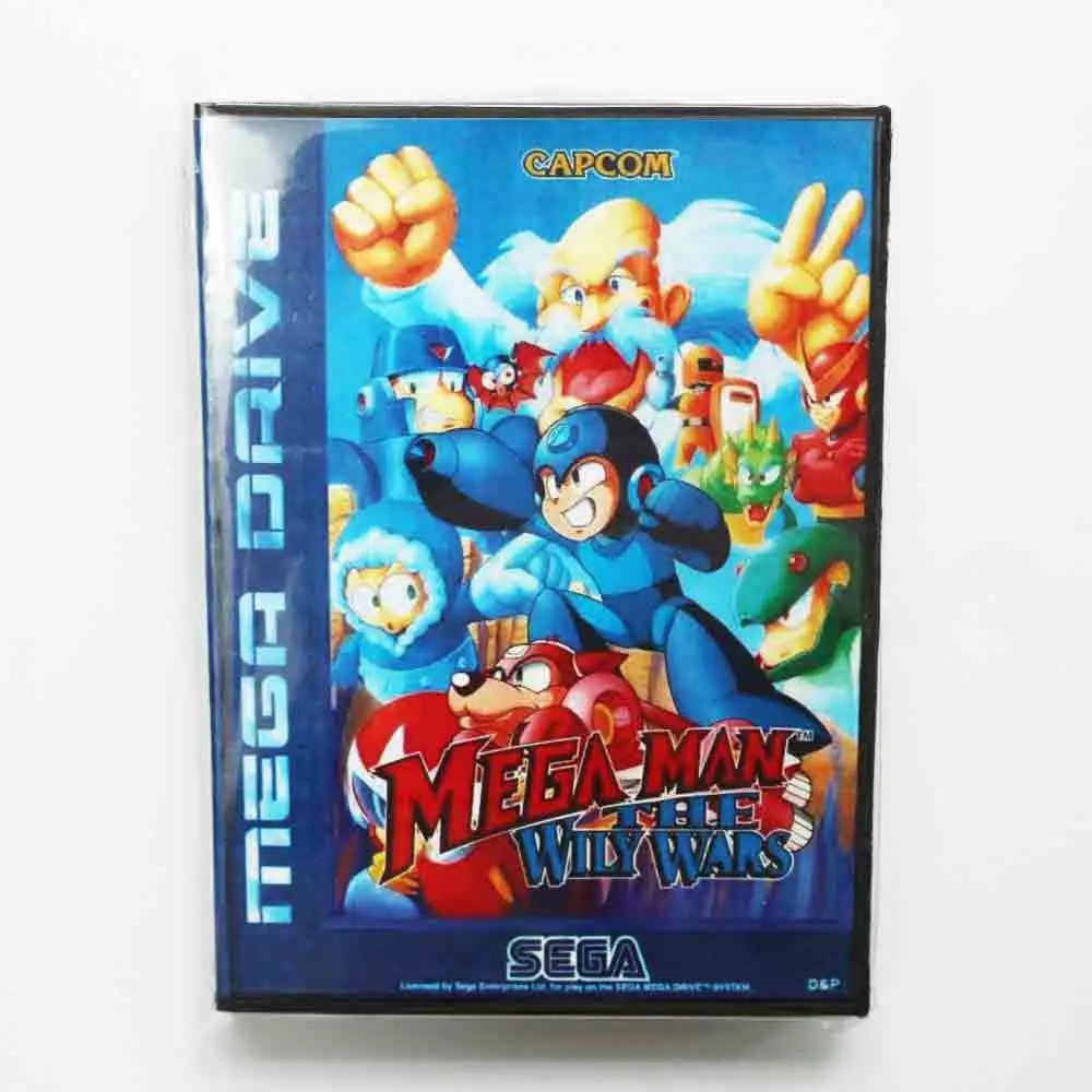 Mega Man Игра "The wily Wars" игровой картридж 16 бит MD игровая карта с розничной коробкой для sega Mega Drive