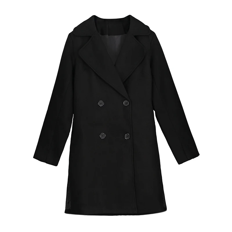 Women Slim Overcoat Winter Autumn Spring Double Breasted Turn Down Collar Outerwear 3 Colors Cotton Fashion Windproof Girls Coat | Женская