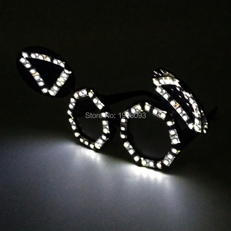 Модные крутые светодиодный Очки с питанием от батареи 23A 6 цветов освещения выберите светодиодные очки для Хеллоуин вечеринка в честь Дня рождения поставки