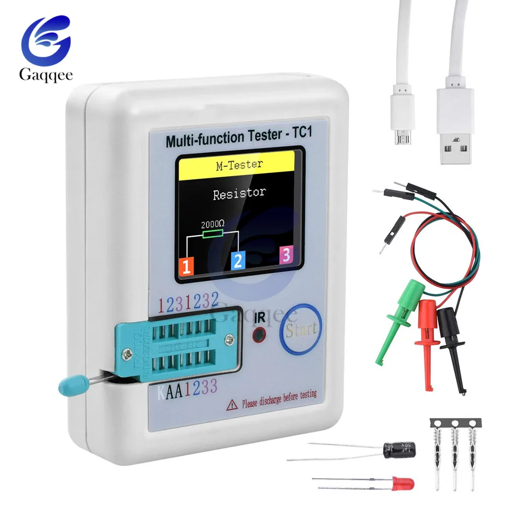 1.8 inch (160*128) Colorful Display Multi-functional TFT Backlight Transistor LCR-TC1 Tester for Diode Triode Capacitor Resistor