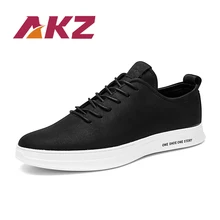 ФОТО akz brand men casual shoes 2018 new spring summer shoes high quality  comfortable male shoes walking shoes lace-up 39-44