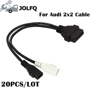 

Professional 20PCS/LOT OBD 2 OBDII Cable For Audi 2x2 2*2 To 16 Pin Diagnostic Scanner Tool Adapter Connector with good feedback