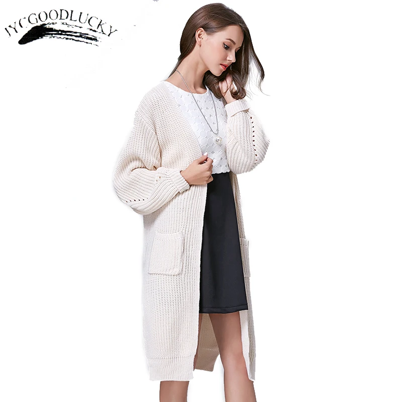 2017 Cardigan Shrug Autumn Long Sweater Cardigan Female Diver Christmas Knitting Cardigans Sweater With Pocket Pull Femme Woman