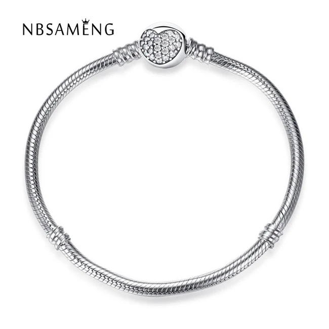 Настоящее стерлингового серебра 925 оригинальные моменты вызвало звезда и ясно CZ Змея браслет-цепочка Fit Для женщин ПАН браслет Шарм DIY ювелирные изделия