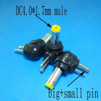

20pcs/lot! DC Power 4.0 x 1.7mm Male Plug to 2 copper pin Female Jack Adapter Connector for PSP Laptop charger head connector