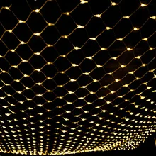 Штепсельная Вилка американского стандарта AC110V 2 M x 1,5 м 120 светодиодный s светодиодный рыболовная сетка легкая сетка Фея Строка Освещение для рождественской вечеринки Свадебные украшения