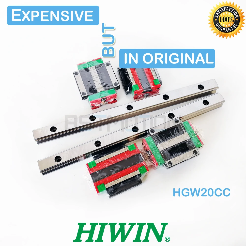 Натуральная taiwan hiwin HGR20 линейной направляющей 300 мм 400 500 600 700 800 900 1000 мм 1100 1200 1300 1400 железнодорожные пути HGW20CC каретка