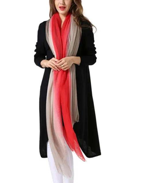 

top grade ring-cashmere woman's fashion gradient color luxury large size scarfs shawl pashmina 100x240cm