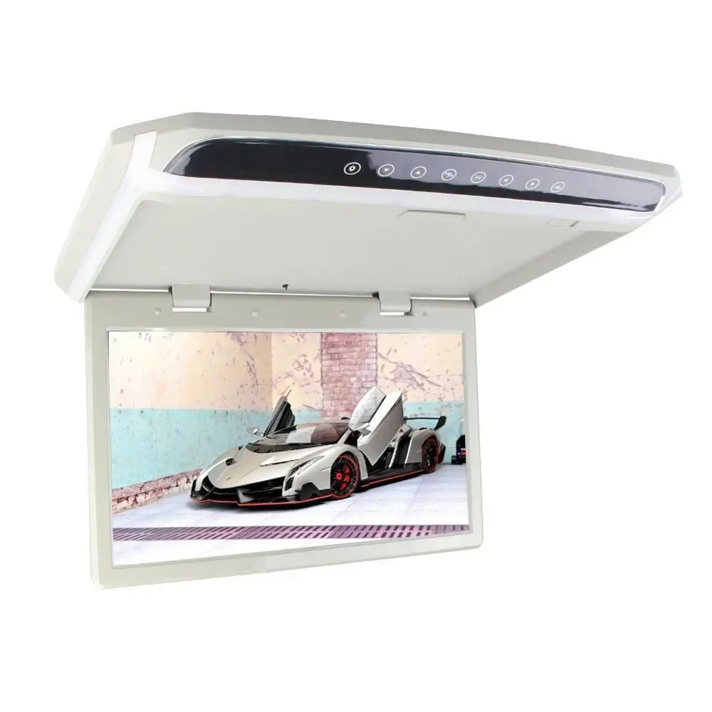 Cemicen 15,6 дюймовый автомобильный монитор с креплением на крышу откидной TFT экран Поддержка 1080P USB FM HDMI SD сенсорная кнопка потолочный MP5 медиаплеер