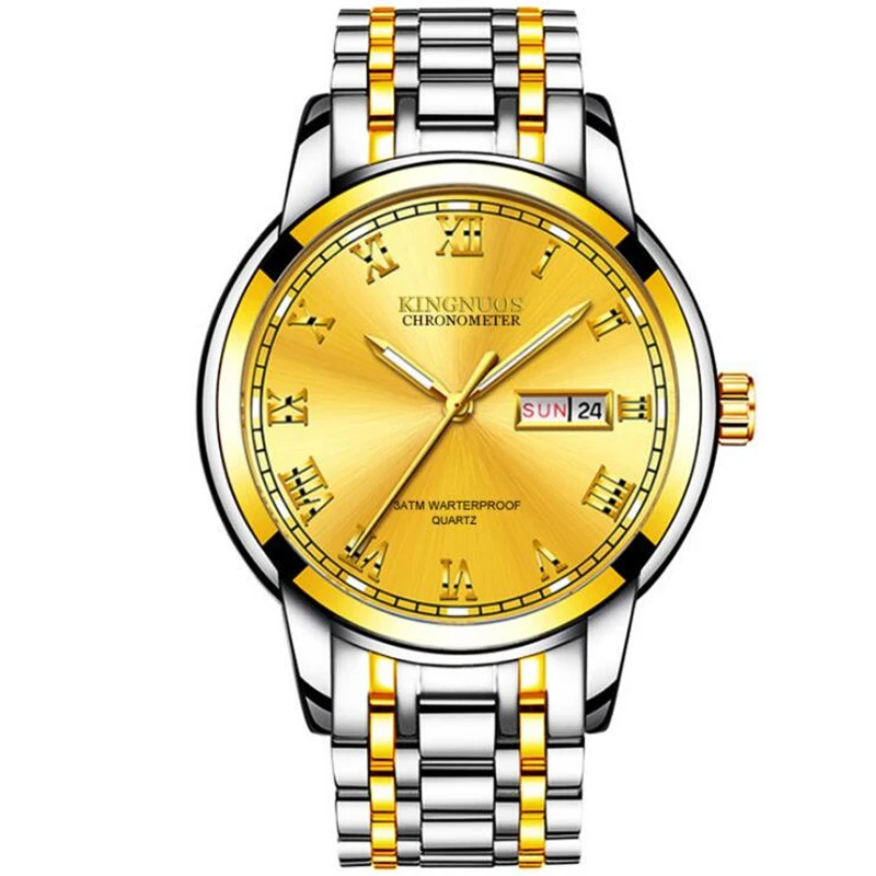 

2019 New Fashion Gold Watch Men Quartz Analog Watch Waterproof Big Dial Sport Watches Men Watch Top Luxury Brand Clock