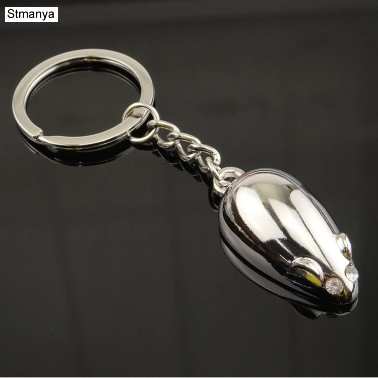 

Mouse Key Chain - High Quality Metal Keychain Drop Ring Keyring Key Chain for men and women Gift jewelry 17337 no chain