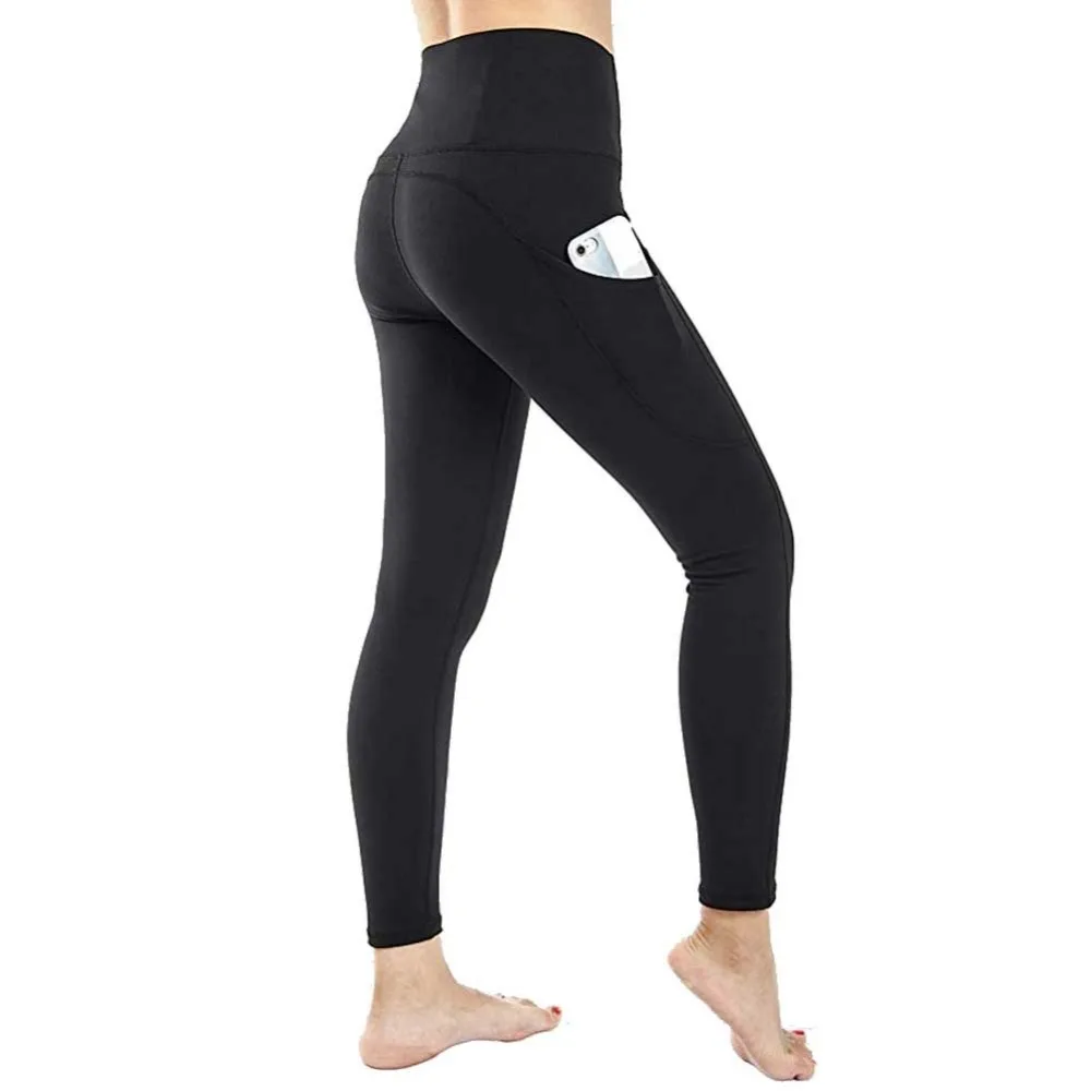 

Women's Yoga Pants Running Pants Tights Tummy Control Workout Running 4 Way Stretch Yoga Leggings Tights High Waist with Pocket