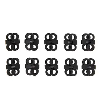 

Cross Umbrella Rope Black Adjustment Shoelace Buckle Rope Clamp Cord Locks Stopper Shoes Decorations 10Pcs/lot