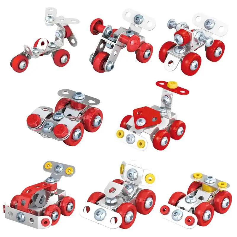 Металлический Собранный игрушечный набор три колеса гоночный автомобиль модель ребенок образование подарок