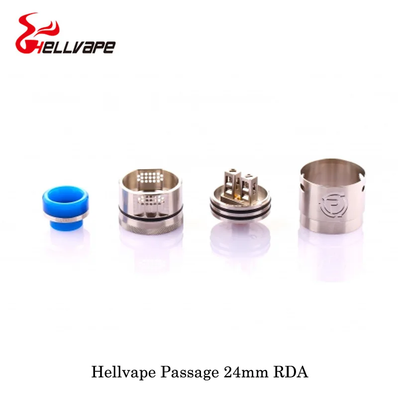  Electronic Cigarette Hellvape Passage 24mm RDA 810 Cobra Drip Tip Dual Coil Build For Squonkor Mod 