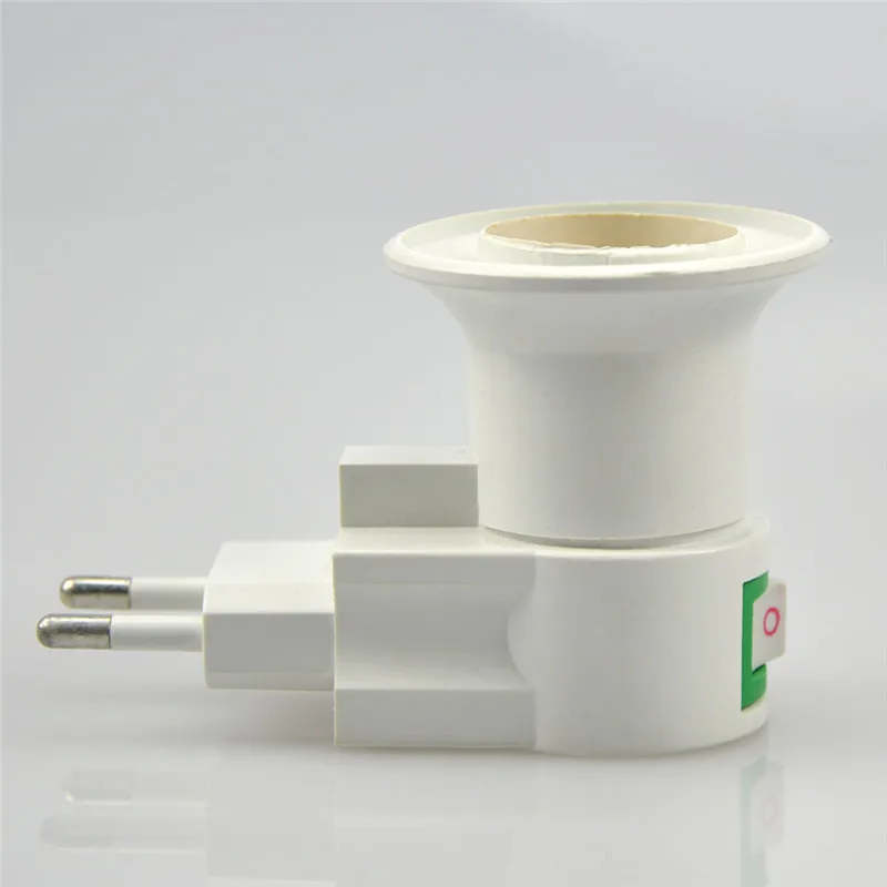 E27 светодио дный основание светильника свет Sochet AC Мощность 110 V 220 V на кнопку включения/выключения коммутатор Home Decor ЕС Plug держатель лампы накаливания адаптер конвертер