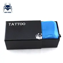 Привидение, паук 100 шт Одноразовые Синие татуировки зажим шнура рукава Сумки чехлы Сумки для тату машины аксессуары