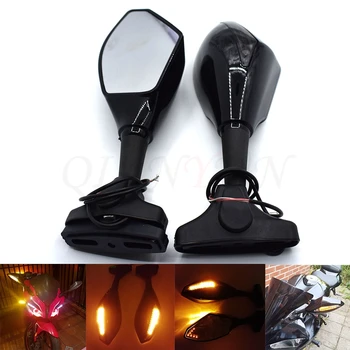 

Universal Motorcycle Rear View Side Wing Mirrors w/ LED Turn Signal Light For Yamaha SUPERTENERE XT1200ZE FJR 1300 XJR 1300