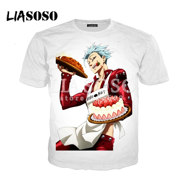 LIASOSO/новая футболка с 3D принтом из аниме Nanatsu No Taizai The Seven Deadly Sins/толстовка