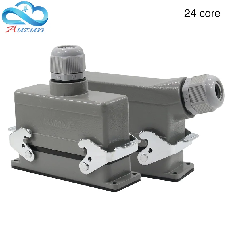 Прямоугольные H24B-HE-024-1 сверхмощные соединители 24 pin line 16 a500v винтовая стопа